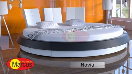 Ais Meble Łóżko Tapicerowane Okrągłe Z Materac M Novia