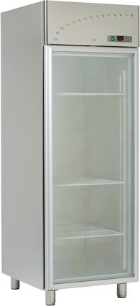 Szafa chłodnicza 1-drzwiowa przeszklona - 3x GN 2/1, ze stali nierdzewnej, 450 l, 0,43 kW, 710x700x2000 mm | RMGASTRO, LS-50 SV