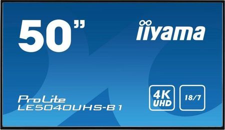 IIYAMA Monitor wielkoformatowy 50'' LE5040UHS-B1 LAN,AMVA3,18/7,4K,