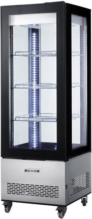 Hendi Witryna chłodnicza ekspozycyjna 550 l z oświetleniem LED czarna