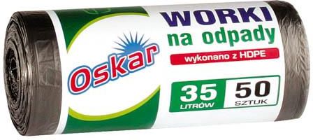 Oskar Worki Na Śmieci Cienkie 35L 50Szt Czarne