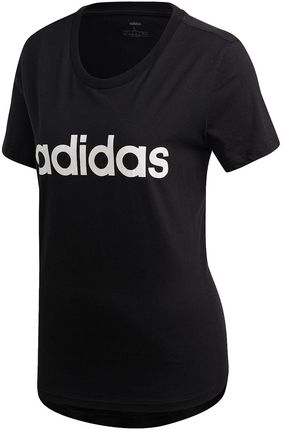 T shirt z paskami z logo Adidas T shirty damskie czarne