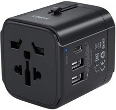 Ładowarka do telefonu Aukey PA-TA01 2xUSB+1xUSB-C Czarny (PATA01BLACK) - zdjęcie 1