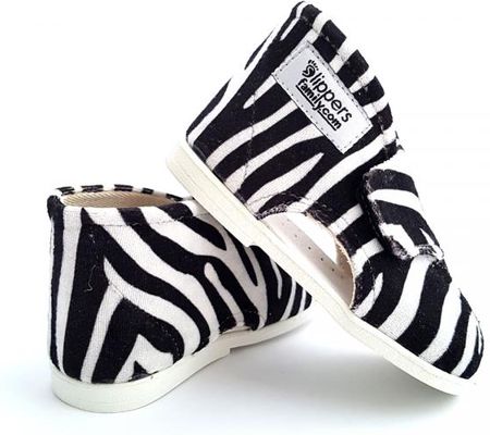 Kapcie dla dzieci na rzep BASIC Zebra