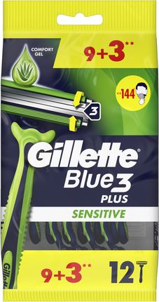 Gillette Blue3 Plus Sensitive maszynki jednorazowe 12 sztuk