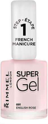 Rimmel London Super Gel French Manicure Step1 Lakier Do Paznokci 12Ml 091 English Rose