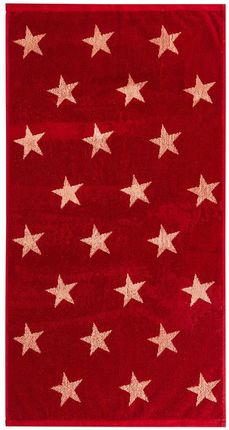 4Home Ręcznik Stars Czerwony 50x100 Cm