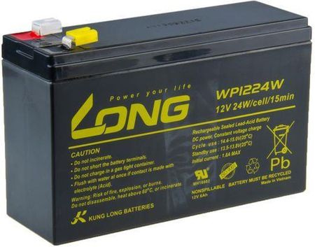 Long 12V 6Ah Akumulator Kwasowo-Ołowiowy Highrate F2 (PBLO12V006F2AH)