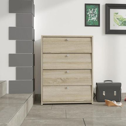 Szafka Na Buty Komoda Regał 60cm 4 Szuflady Sonoma - zdjęcie 4
