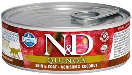 N&D Quinoa Skin & Coat Venison Adult Cat 80G
