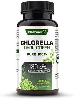 Pharmovit Chlorella Dark Green 180 Tabletek Chlorella Pyrenoidosa 