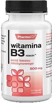 Pharmovit Witamina B3 Niacin 500Mg Amid Kwasu Nikotynowego 60 Kaps