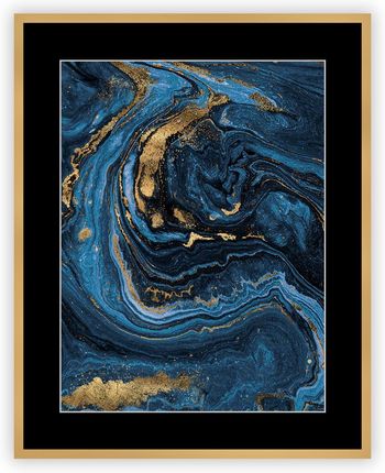 Dekoria Obraz Abstract Blue&Gold I 40 X 50Cm 40 X 50Cm (18305100)