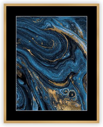Dekoria Obraz Abstract Blue&Gold Ii 40 X 50Cm (18305200)