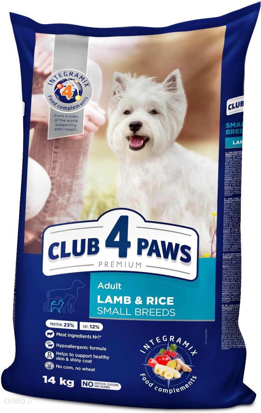 Club 4 Paws Adult Lamb & Rice Small Breeds Hipoalergniczna Dla Małych Ras 14kg