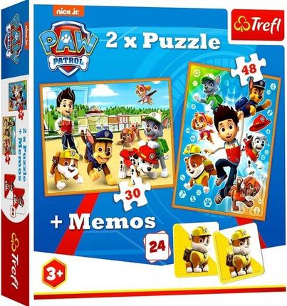Trefl Puzzle 2W1 + Memos Psi Patrol Na Ratunek 90790