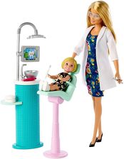 Lalka Barbie Kariera Dentystka z pacjentką i akcesoriami FXP16 - zdjęcie 1