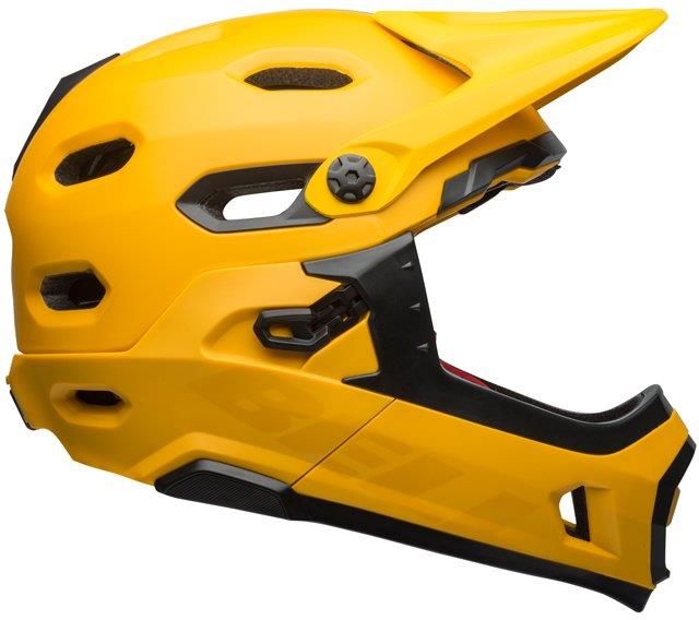 Bell Super Dh Mips Matte Gloss Yellow Black Ceny i opinie Odpinana Szczęka! BEL Super DH MIPS 52 56cm Kask Rowerowy DH