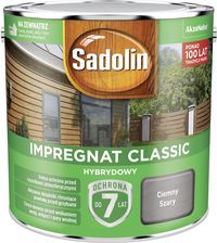 Zdjęcie Sadolin Impregnat Do Drewna Hybrydowy Ciemny Szary 2,5L - Swarzędz
