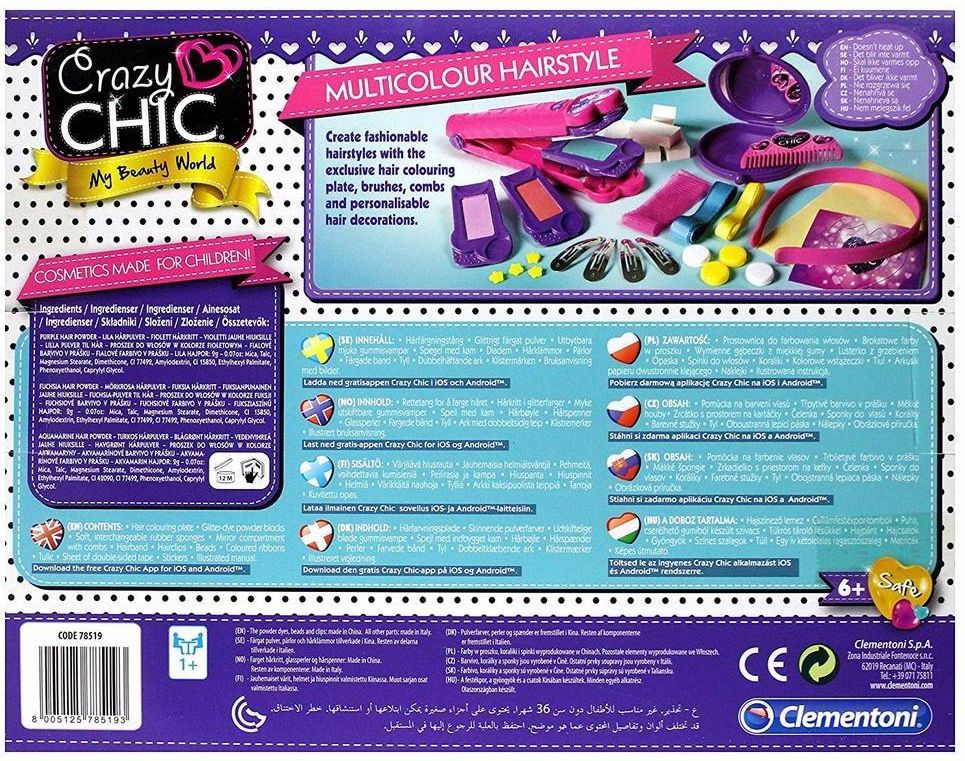 Clementoni Crazy Chic Kolorowe Fryzury 78519 - zdjęcie 2 Clementoni Crazy Chic Kolorowe Fryzury 78519