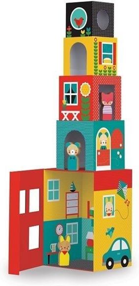 Petit Collage Kostki Do Układania Domek - zdjęcie 1