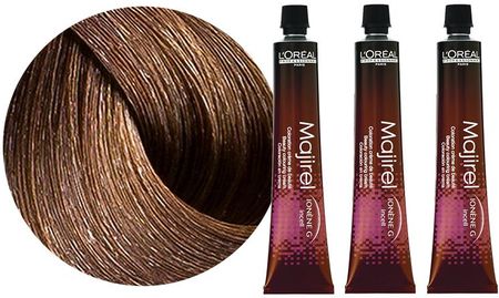 L'Oreal Professionnel Majirel Zestaw Trwała Farba Do Włosów Kolor 6.3 Ciemny Blond Złocisty 3X50Ml