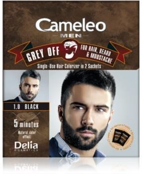 Delia Cosmetics Cameleo Men reduktor siwizny dla mężczyzn odcień 1.0 Black 2x15ml