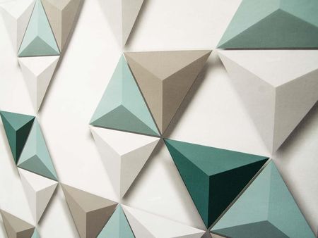 Tapeta 3D Hexagone Trójkąty Wzór Geometryczny