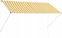 Markiza zwijana, 250 x 150 cm, żółto-biała - Markizy
