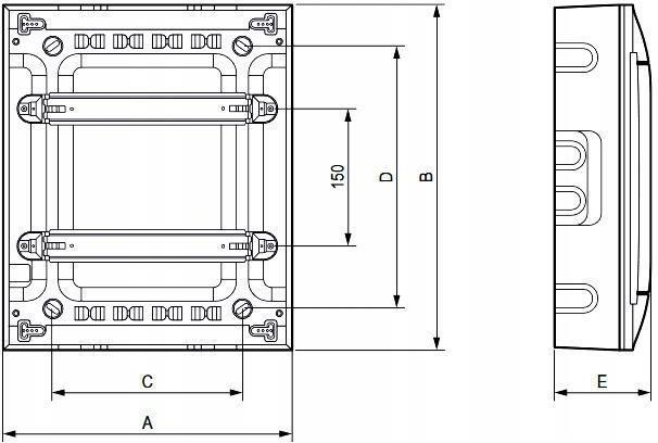 Legrand Rozdzielnica Naścienna 1X22 Modułów Drzwi Dymne 137435