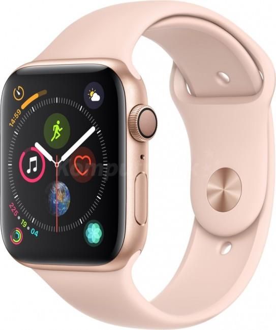 apple watch series 4 44mm gold aluminum case with pink sand sport loop