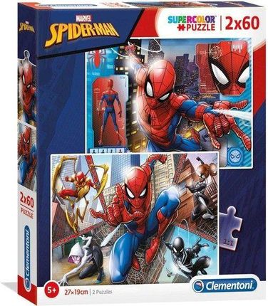 Clementoni Puzzle 2X60El. Supercolor Spider-Man