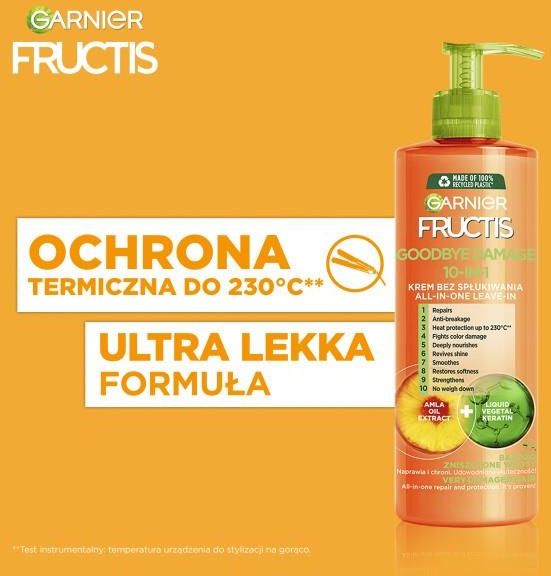 Odżywka do włosów Garnier Fructis Goodbye Damage Krem 10w1 bez