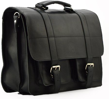 Klasyczna torba Podhale Regionals b922 deepblack - Skóra juchtowa premium \ deepblack