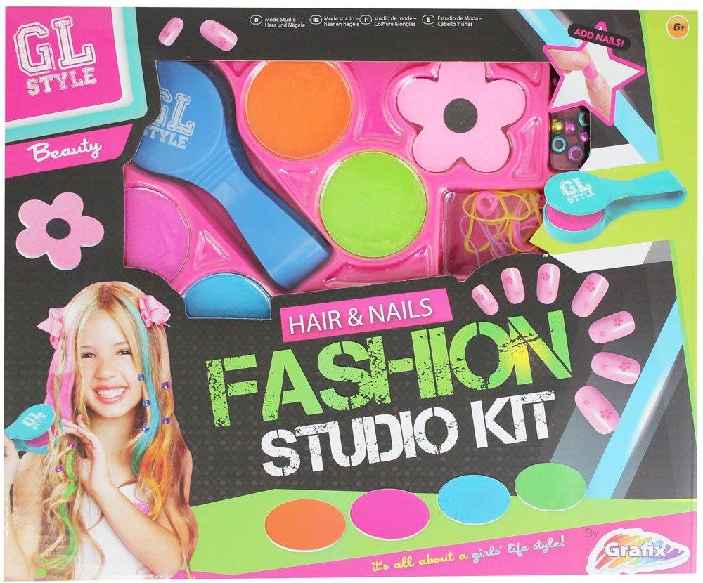 Grafix GL Style Zestaw Do Ozdabiania włosów i Paznokci Fashion Studio