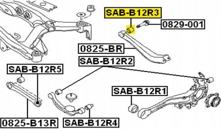 SUBARU IMPREZA [G43] TULEJA WAHACZA SAB-B12R3 - zdjęcie 2