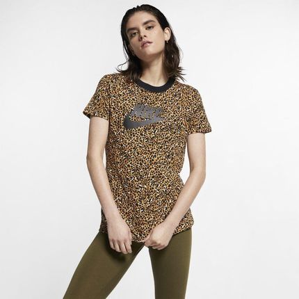 Nike T-Shirt Sportswear Animal Print Brązowy Ceny i opinie