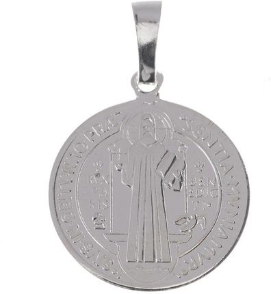 Prezentysrebrne.pl M90 Medalik Srebrny Medalik Świętego Benedykta 1350