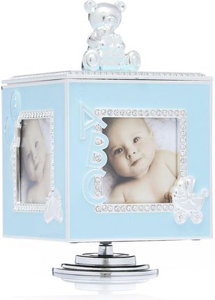 Prezentysrebrne.pl 4733272 Pudełko Z Masy Perłowej Na Zdjęcia Niebieskie Pozytywka 2323