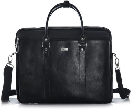 Skórzana męska torba na ramię laptopa Solier SL03 KILBRIDGE - Czarny || Black