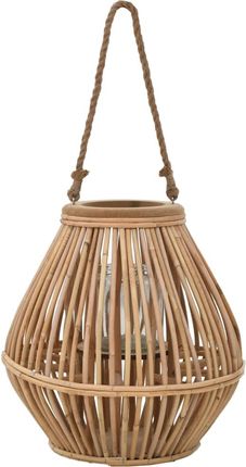 vidaXL Wiszący Lampion Na Świece Wiklinowy Naturalny