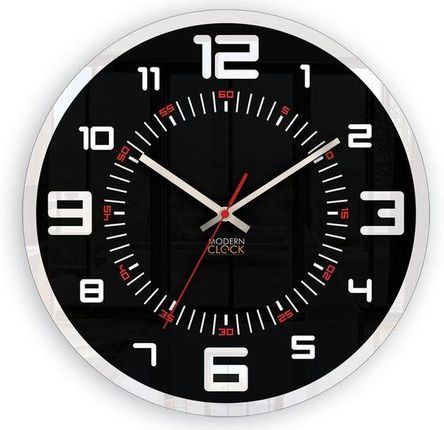 Modernclock Zegar Ścienny Orion Czarny 30Cm Dekoracyjny
