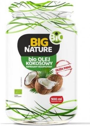 Big Nature Olej Kokosowy Rafinowany Bezzapachowy Eko 900Ml