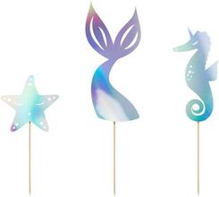Zdjęcie Partydeco Dekoracja Na Tort Syrenka Opalizujący 18 24,5Cm 3Szt - Limanowa