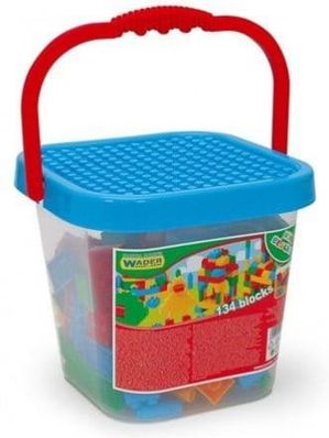 Wader Wielkie Wiadro Z Klockami Mini Blocks 134 El 41340