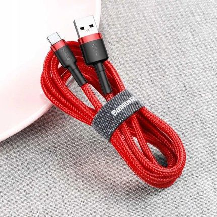 Baseus Kabel Kevlar Usb Type C 3A, 0, 5M Czerwony - zdjęcie 3