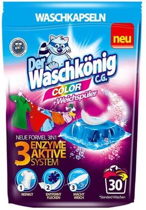 Der Waschkonig  Kapsułki Do Prania Color 30 Sztuk