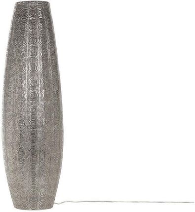 Beliani Lampa podłogowa stojąca srebrna metalowa 85 cm wysoka okrągła Maringa
