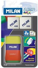 Zdjęcie Milan Temperówka I Gumka 2W1 + 2 Gumki Zapasowe - Ostroróg