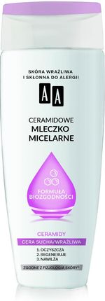 AA Ceramidowe mleczko micelarne Formuła Biozgodności, Cera sucha/wrażliwa, 200 ml